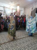 Modenschau im Atelier für Batik und Seidenstoffbemalung von Valentina Romanenko, Samarkand