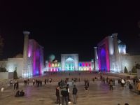 Ton- und Lichtshow am Registan-Platz, Samarkand