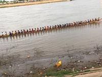 Drachenboot Regata Training auf dem Mekong
