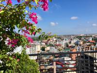 Die schoene Dachterrasse unseres Hotels in Saigon