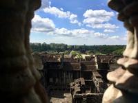Sicht von einem Tempel zum naechsten