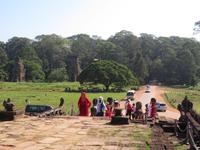 Elefanten-Terasse mit Prasat Suor Prat im Hintergrund (Angkor Thom)