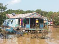 Schwimmende Häuser auf dem Tonle Sap