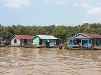 Schwimmende Häuser auf dem Tonle Sap