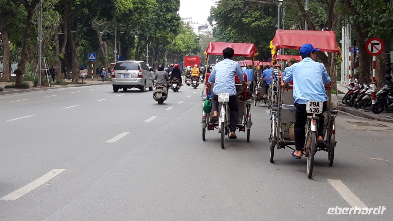 Rikschafahrt in Hanoi