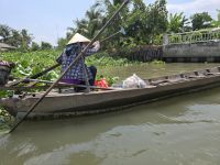 Kleines Dorf am Mekong