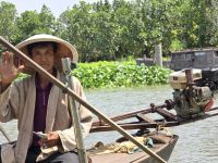 Kleines Dorf am Mekong