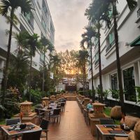 Unsere Frühstücksterrasse in Siem Reap 