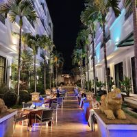 Abendstimmung in unserem Hotel in Siem Reap
