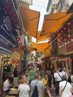 ...der Zug fährt durch geschäftiges Treiben (3)