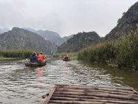 Ninh Binh, Boot fahren, trockene Ha Long Bucht
