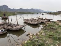 Ninh Binh, Boot fahren, trockene Ha Long Bucht