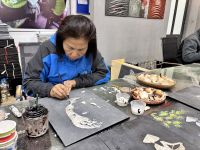 Lackbilderherstellung mit Eierschalen, Hanoi