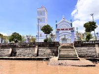 Seitenarm des Mekong bei Hoa Hinh