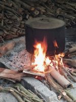 Mai Chau (Dorf der ethnischen Minderheit - Zubereitung von Reiskuchen)