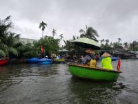 Hoi An (Bootsfahrt auf dem Thu Bon Fluss - Nussschalenboote 