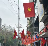 überall Flaggen zum Neujahrsfest  &ndash; &copy; Birgit Kirchner (Eberhardt TRAVEL)