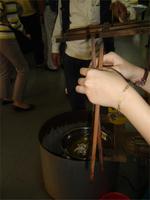 gekochte Saidenraupenkokons