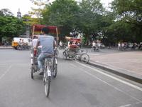 Rikscha Fahrt durch Hanoi