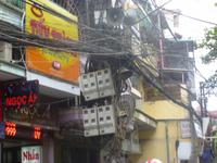 Stromverkabelung in Hanoi