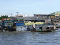 Schwimmende Märkte im Mekong Delta