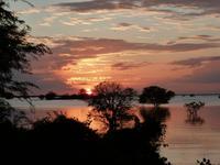 Sonnenuntergang über dem Tonle Sap