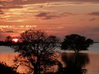 Sonnenuntergang über dem Tonle Sap