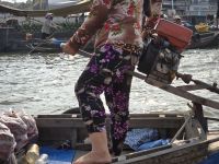 Schwimmender Markt auf Mekong