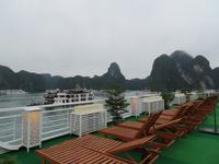 Auf dem Sonnendeck unseres Schiffs