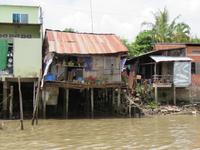 Häuser im Mekong-Delta