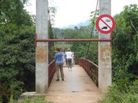 Auf der Hängebrücke.