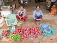 Freundliche Händlerinnen.