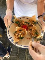 Moringa Salat mit gehackten Schrimps