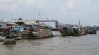 schwimmender Markt im Mekong Delta