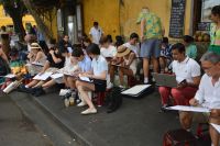 Zeichenklasse bei praktischer Übung