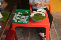 hier werden  Nudeln gemacht