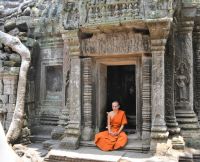 Buddhistischer Mönch im ehemaligen Kloster