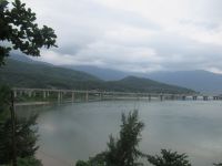 Die Brücke in der Nähe von Lang Co, Vietnam