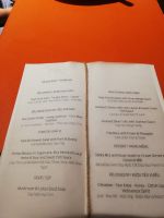 Das Menü im Restaurant REU Old Boat, Hoi An, Vietnam