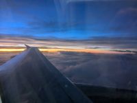 Sonnenuntergang beim Heimflug