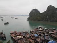 Kalkstein Höhle in der Halongbucht