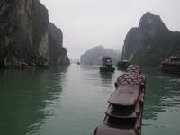 Halong - Blick von unserer Dschunke