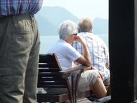 Wir genießen die Landschaft