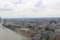 Fahrt mit dem London Eye - Blick auf Londoner Innenstadt mit Houses of Parliament und Big Ben