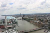 Fahrt mit dem London Eye - Blick auf Londoner Innenstadt mit Houses of Parliament und Big Ben
