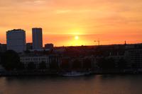 Sonnenuntergang über Rotterdam