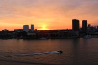 Sonnenuntergang über Rotterdam