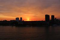 Sonnenuntergang über Rotterdam