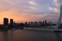 Sonnenuntergang über Rotterdam