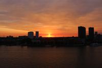 Sonnenuntergang über Rotterdam